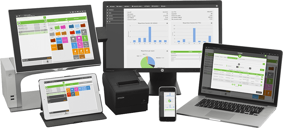 Caisse tactile, Logiciel de vente