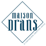 Logo de l'entreprise maison drans le logo est un losange bleu