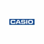 logo de l'entreprise casio. Le logo est bleu et blanc.