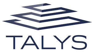logo de l'entreprise talys logo bleu sur un fond blanc