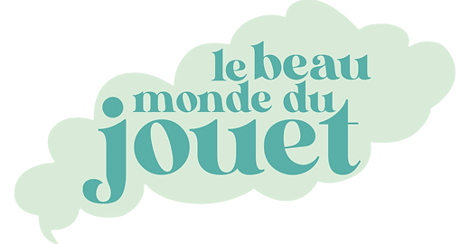 Logo du beau monde du jouet, le logo est vert et bleu turquoise