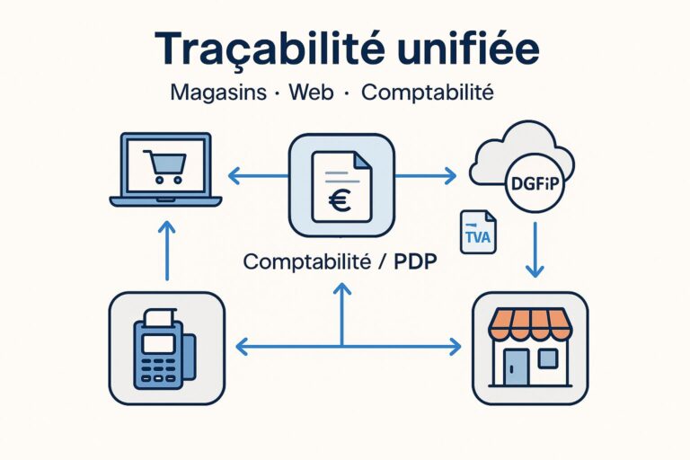 schéma de la traçabilité de l'e-facturation