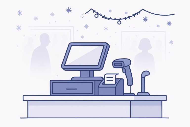 matériel de caisse à Noël pour sécuriser les encaissement et gérer les retours