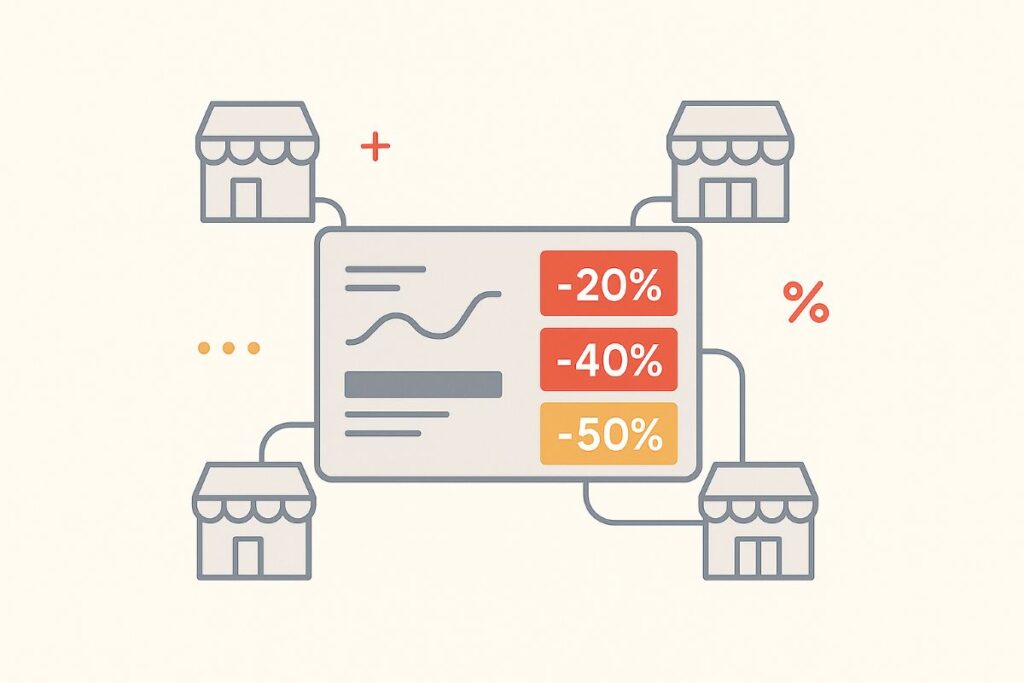 réseau de magasins avec des campagnes tarifaires gérées uniformément