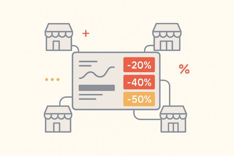 réseau de magasins avec des campagnes tarifaires gérées uniformément