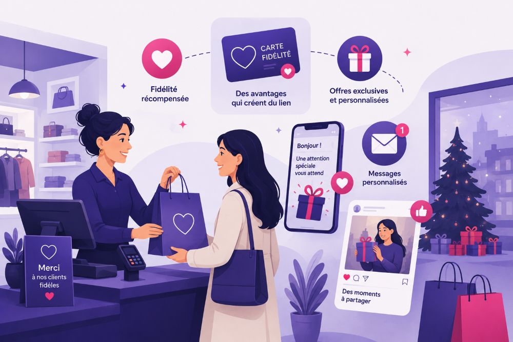 commerçante qui fidélise une cliente