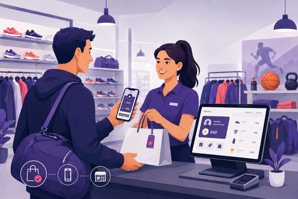 programme de fidélité client dans un magasin sport
